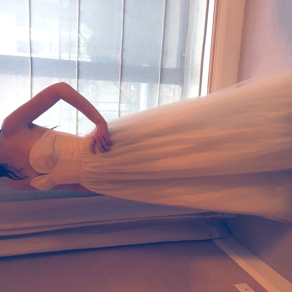 J Crew Bridal Ivory Strapless Bridal Gown - 2